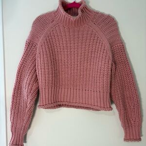 H&M Pink Turtleneck Sweater